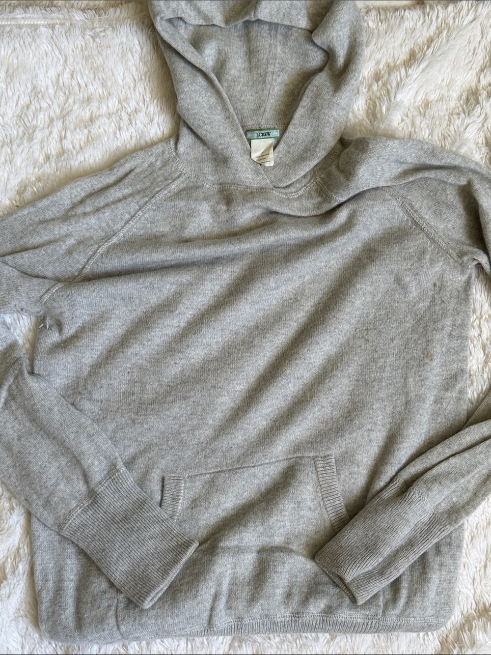 J. Crew Light Gray Cashmere Hoodie